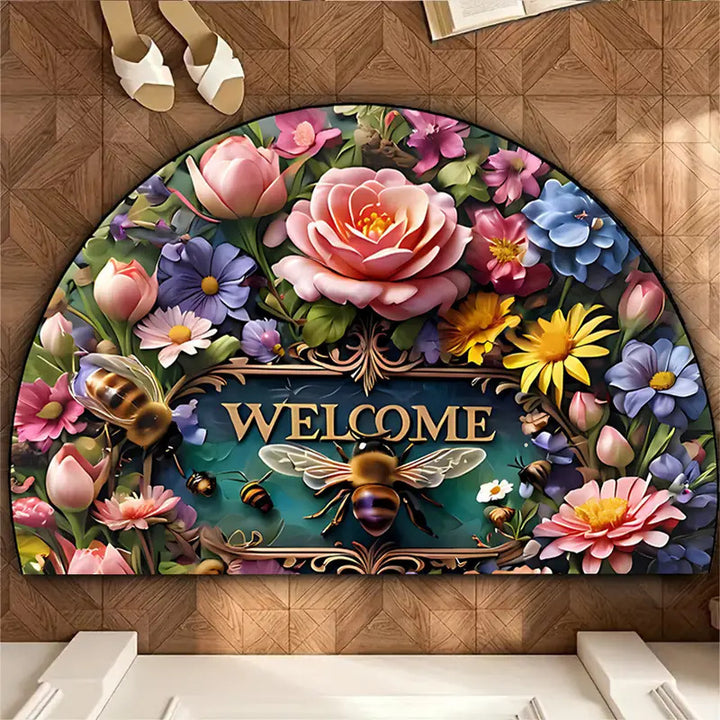 Dragonfly-Themed Decorative Bath Mat