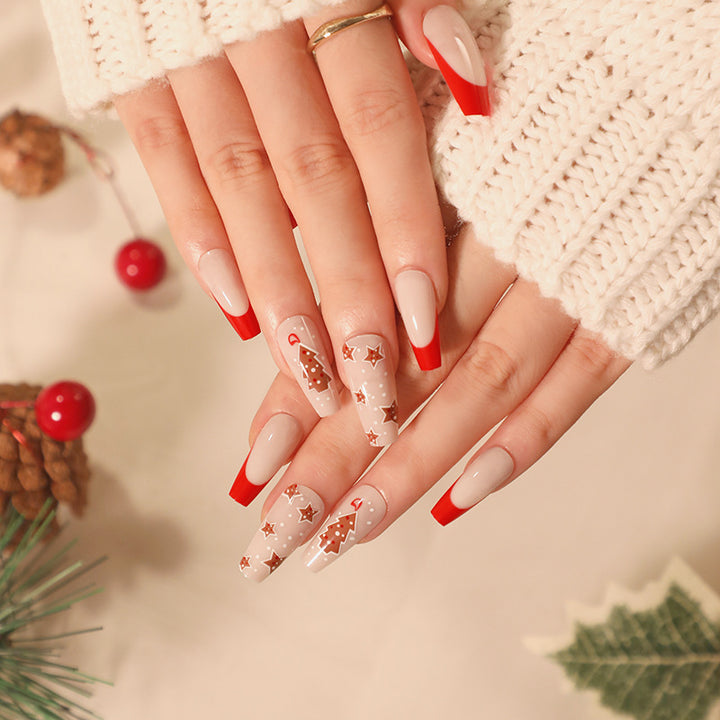 Artful Christmas nail art with original gingerbread motif Kalsten