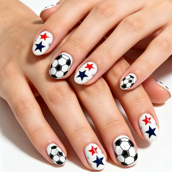 Sporty Themed Press-On Nail Set Kalsten
