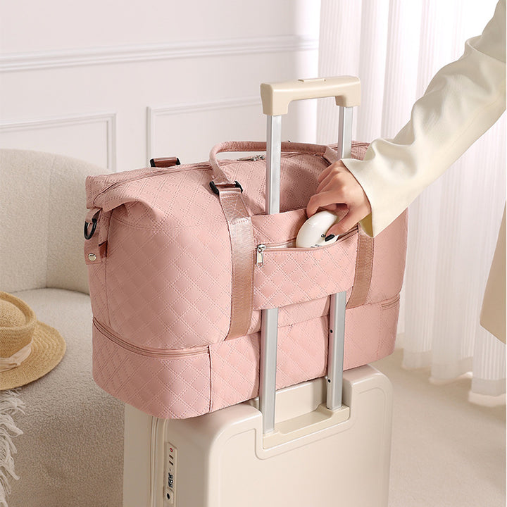 Spacious Quilted Travel Duffel Bag Kalsten