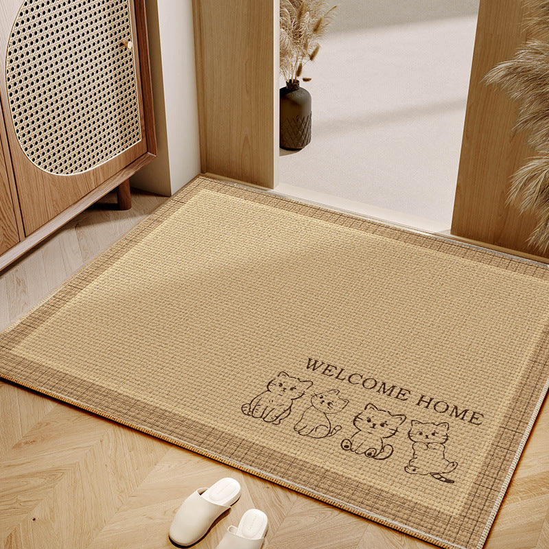 Decorative Cat-Themed Entryway Mat