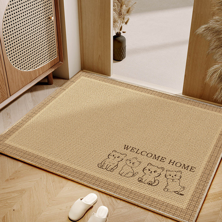Decorative Cat-Themed Entryway Mat