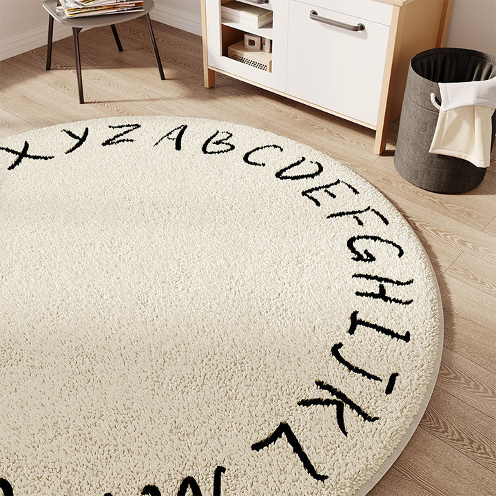 Cartoon-Themed Round Area Rug