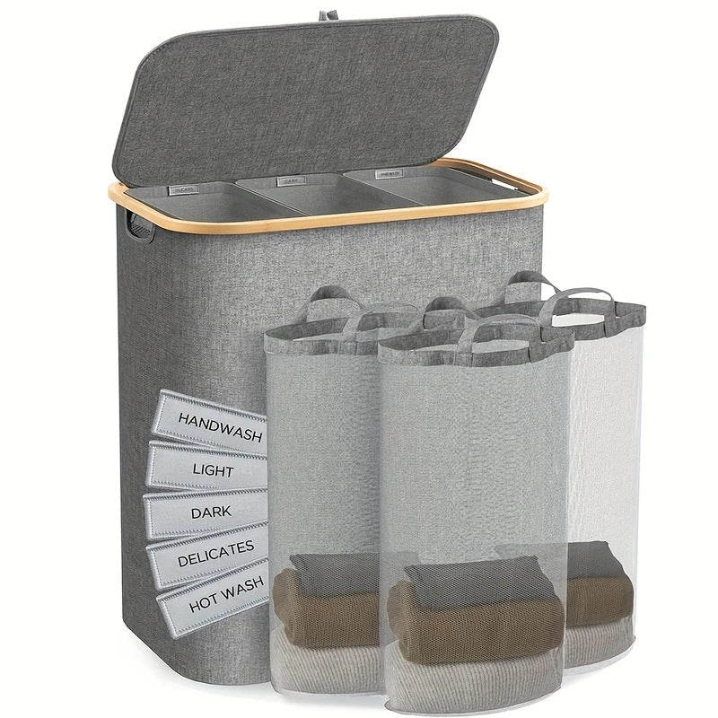 Laundry separation system with bamboo lid Kalsten