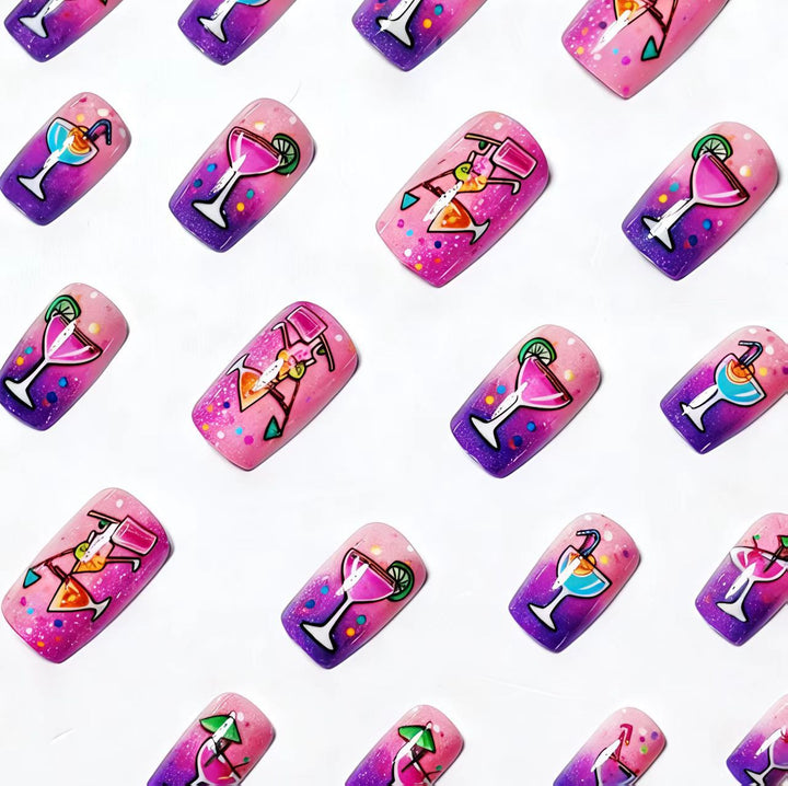 Creative Art Nails with Cheerful Cocktail Design Kalsten