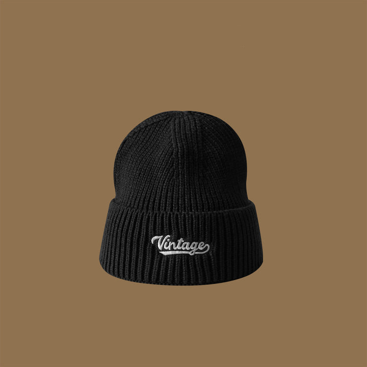 Vintage-Style Knitted Beanie