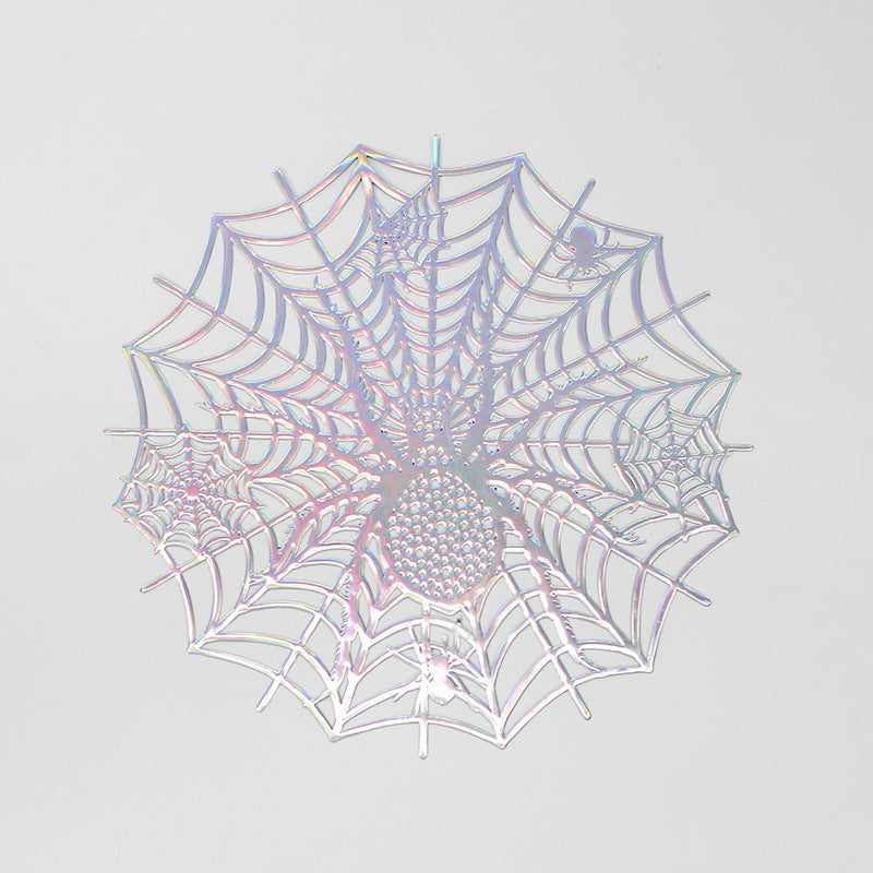 Filigree Halloween Table Decoration Spider Web Placemat made of flexible plastic