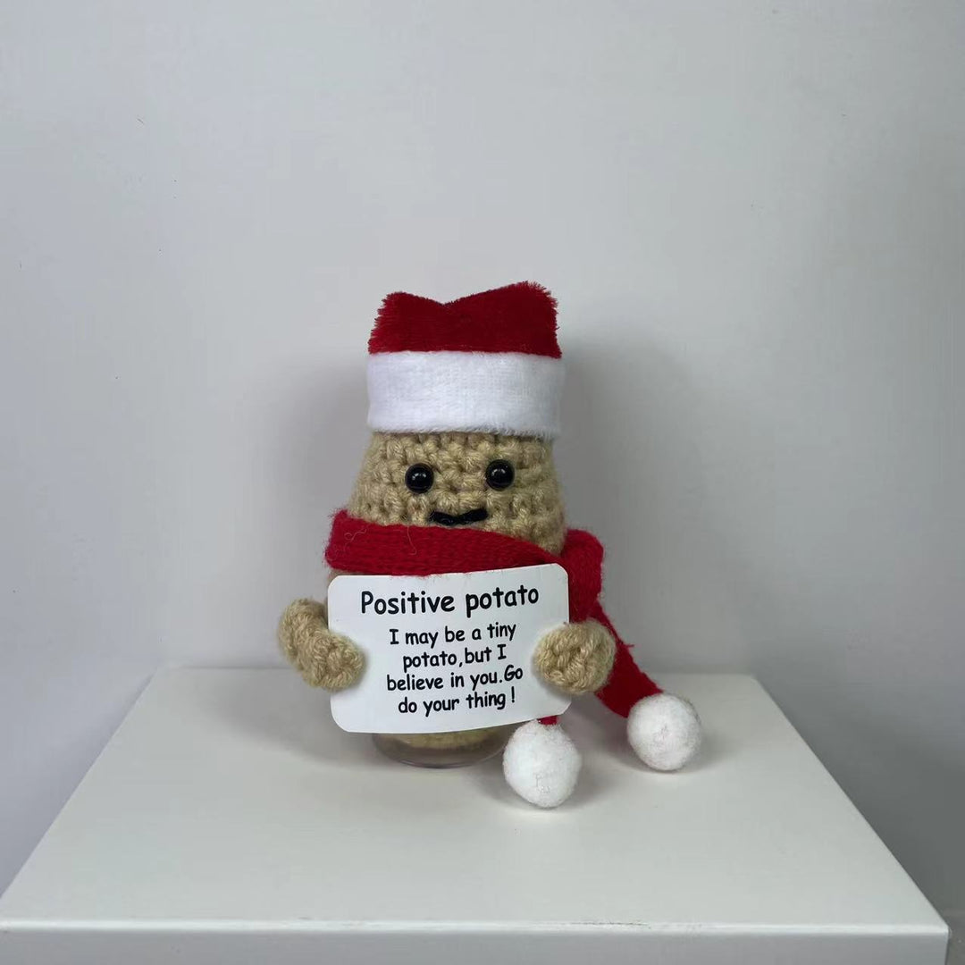 Plush cuddle with Santa hat and scarf