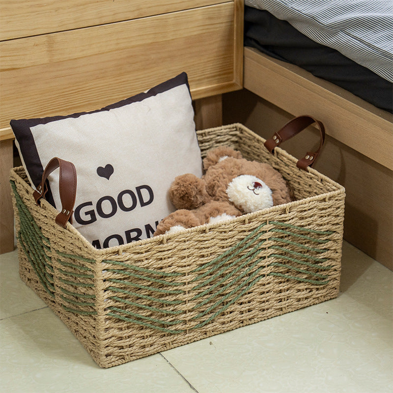 Handmade storage basket made of natural fibers Kalsten