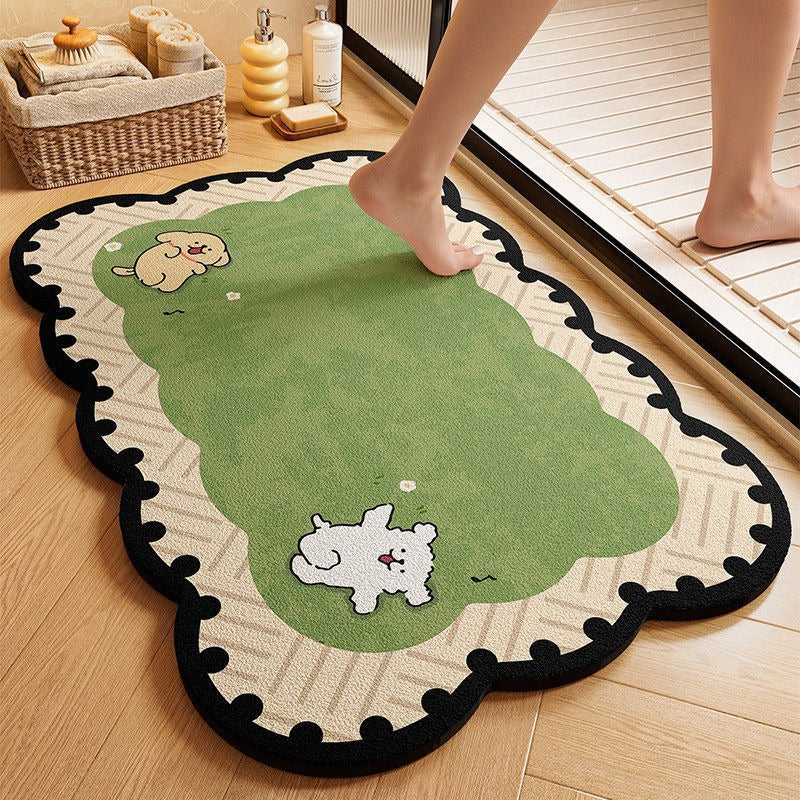 Cartoon-Themed Plush Bath Mat  1789273147