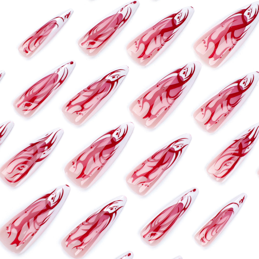 Artful stiletto nails with artistic gradient Kalsten