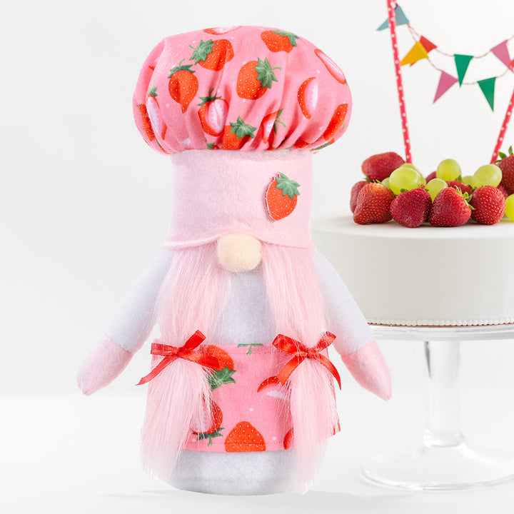 Strawberry Chef Gnome Figurine Kalsten