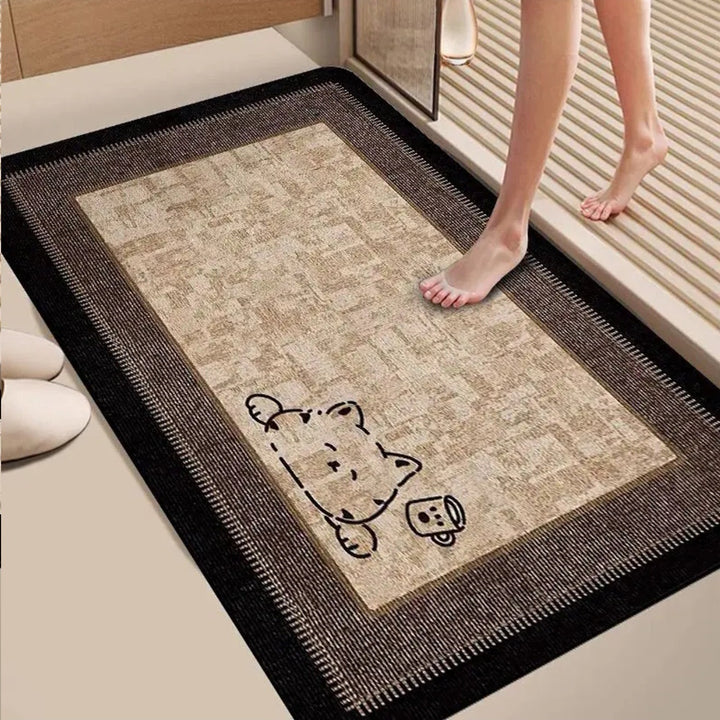 Cute Cat-Themed Bathroom Mat