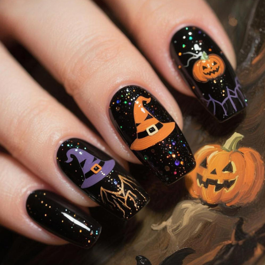 Halloween-Themed Press-On Nail Tips Kalsten