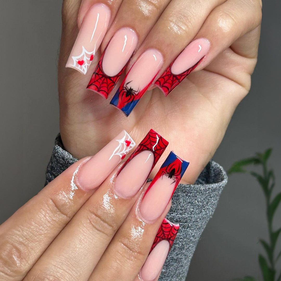 Spider-Man Inspired 3D Nail Art Extensions Kalsten