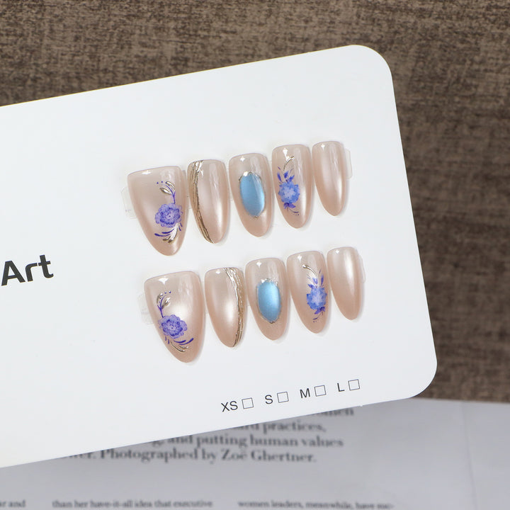 Elegant Floral Design Press-On Nails Kalsten