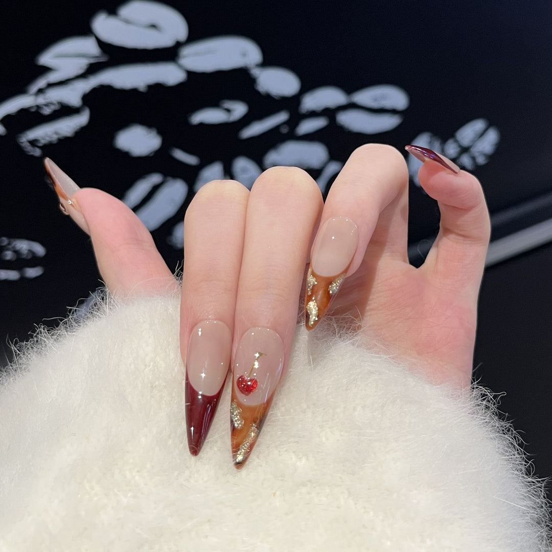 Artistic Floral Design Stiletto Press-On Nail Set Kalsten