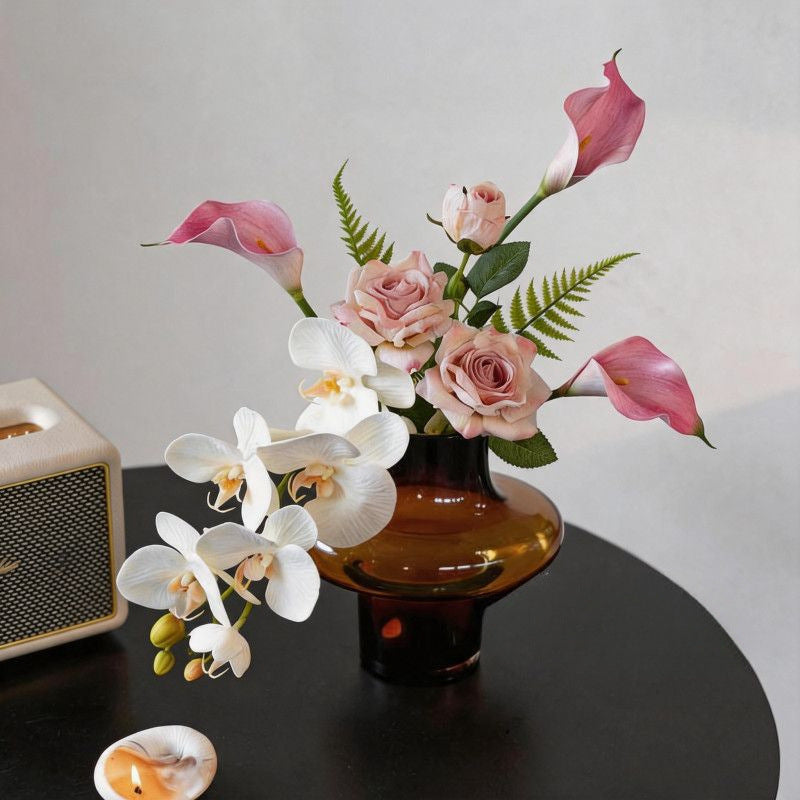 Realistic Floral Arrangement in Decorative Vase