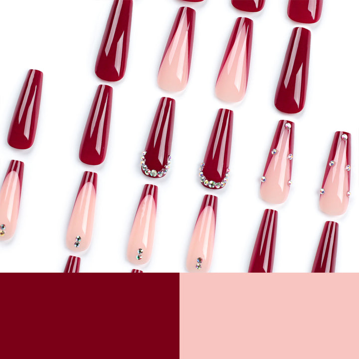 Glamorous artificial nails with elegant accents Kalsten