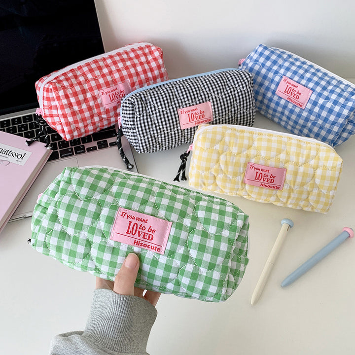 Quilted Gingham Pencil Case Kalsten