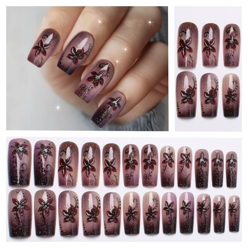 Artificial nails with floral accents Kalsten