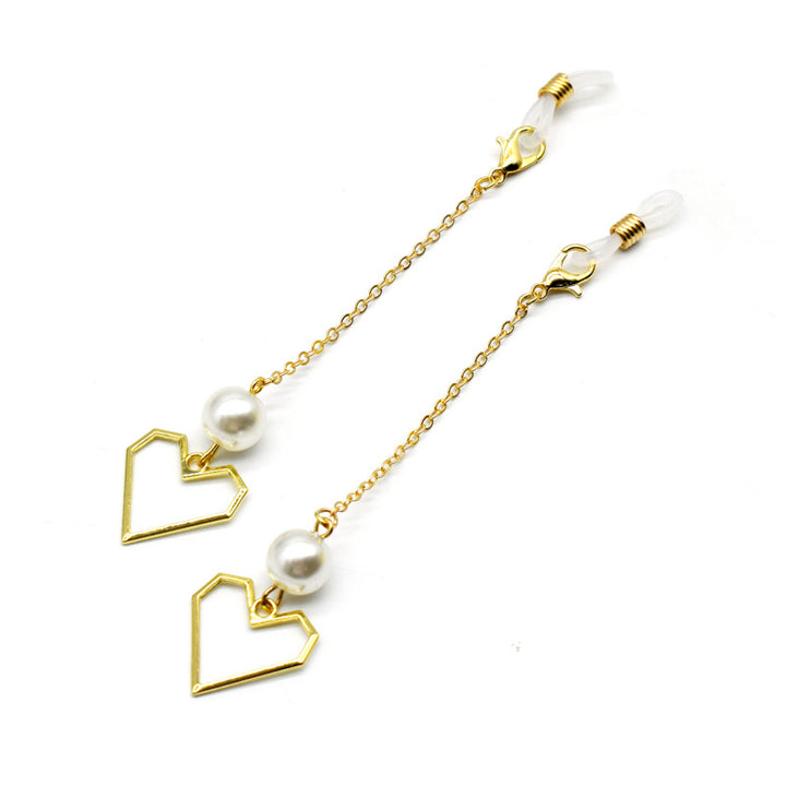 Heart-Shaped Geometric Elegance Eyewear Chain Kalsten