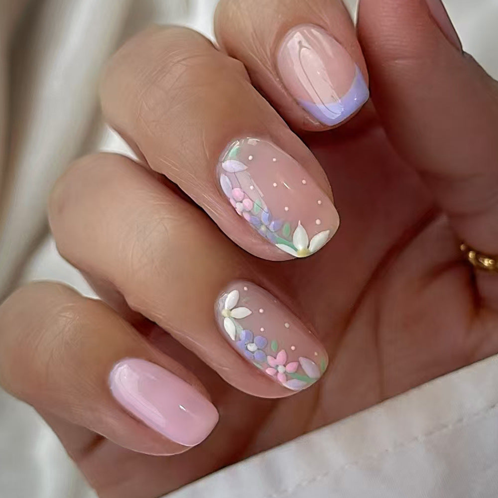 Floral Art Press-On Nail Design Kalsten