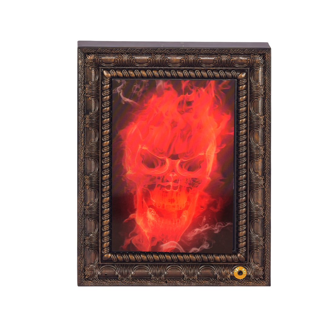 Animated Flaming Skull Wall Art Kalsten