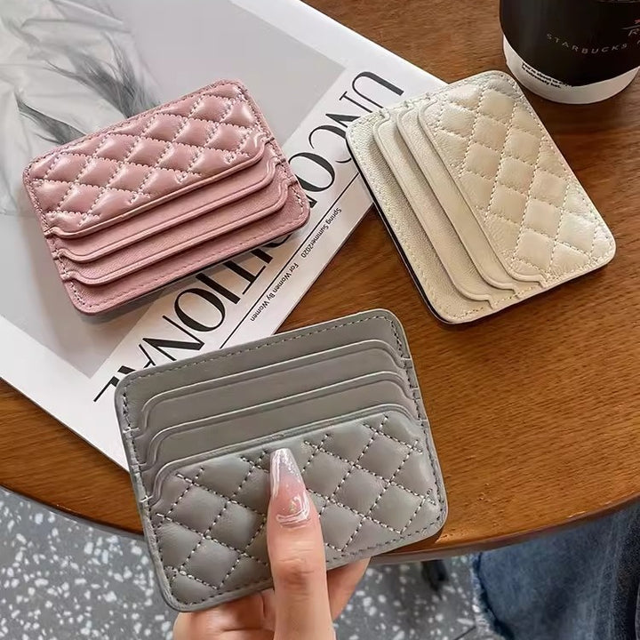Quilted Leather Slim Card Holder Kalsten