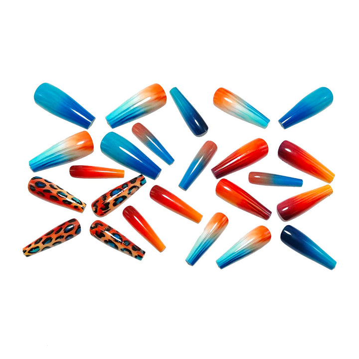 Artificial nails with striking gradient and stylish accents Kalsten
