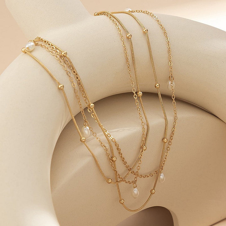 Elegant Layered Chain Necklace Kalsten