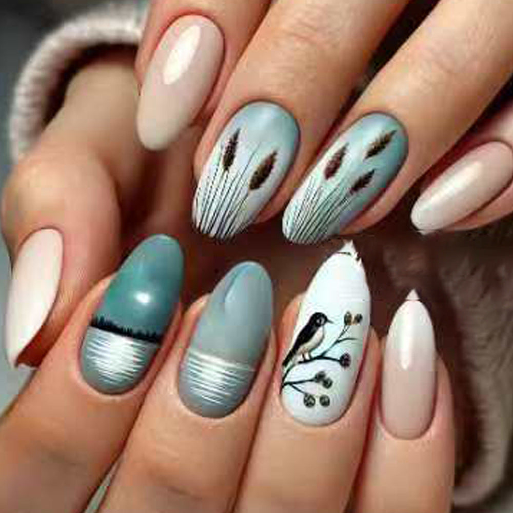 Artistic Nature-Inspired Press-On Nails Kalsten