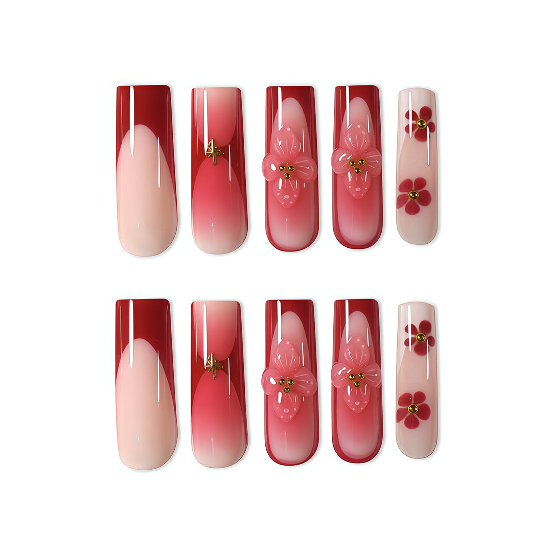 3D Floral Nail Art Enhancements Kalsten