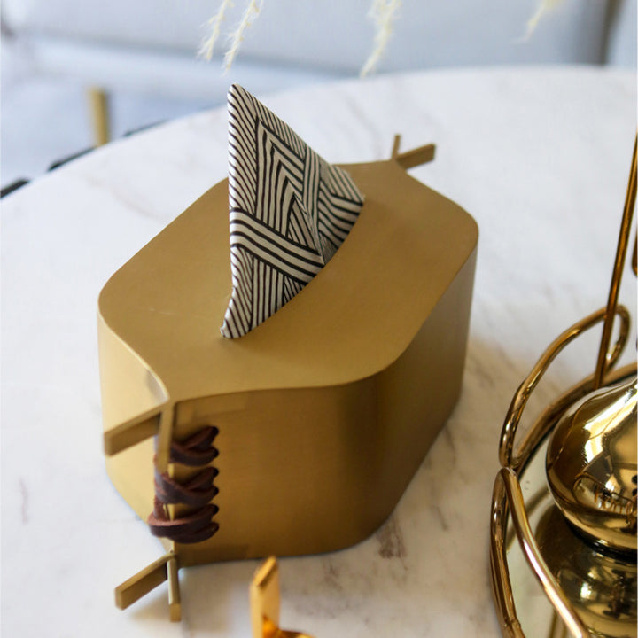 Contemporary Metal Tissue Box Holder