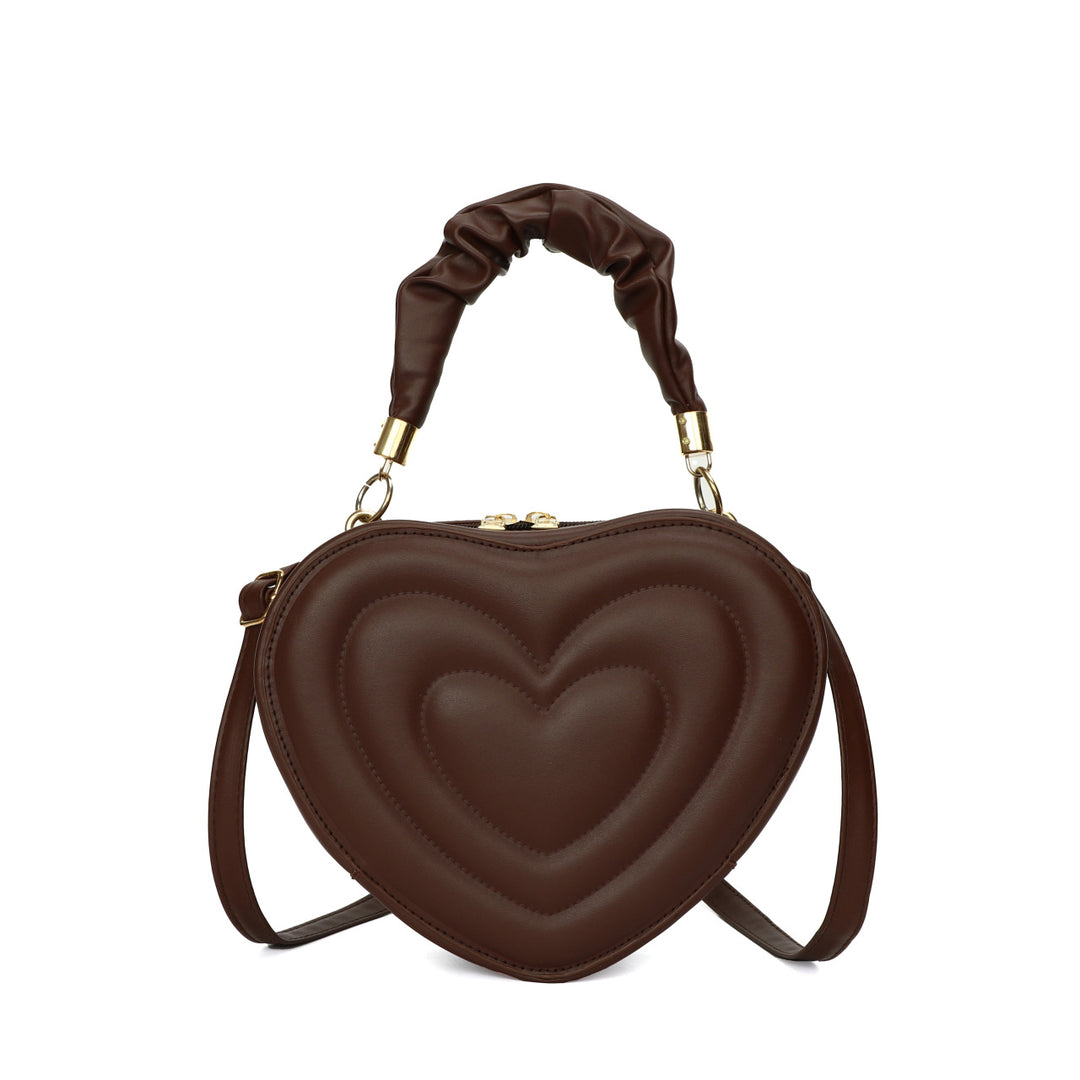 Heart-Shaped Handheld Crossbody Bag
