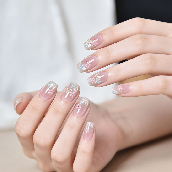 Artistic Ocean-Inspired Press-On Nail Design Kalsten