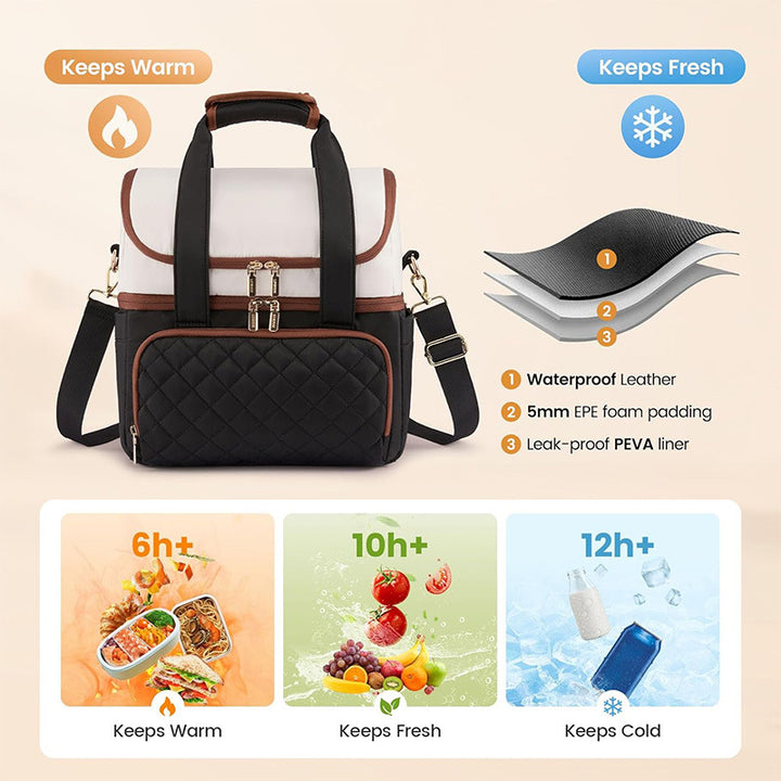 Insulated Multi-Compartment Lunch Carrier Kalsten