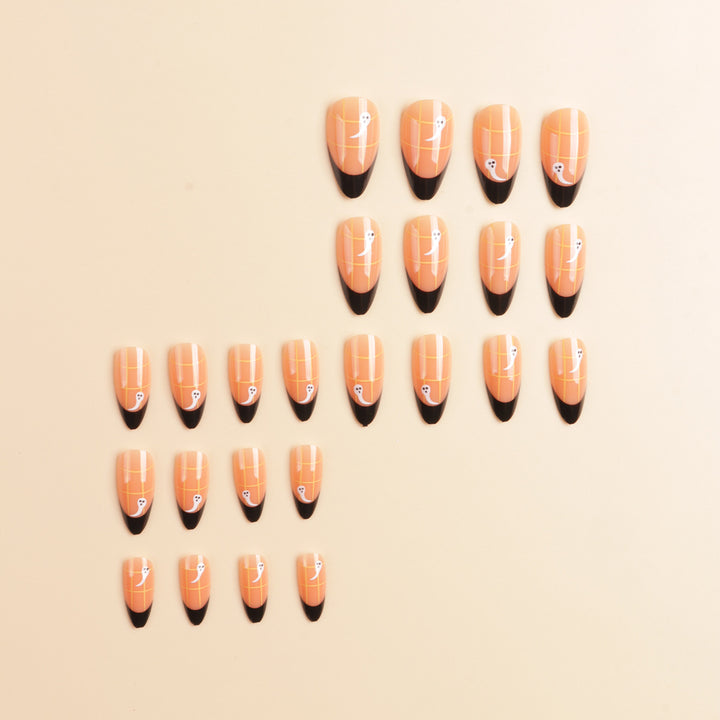 Artistic Ghost-Themed Press-On Nail Tips Kalsten