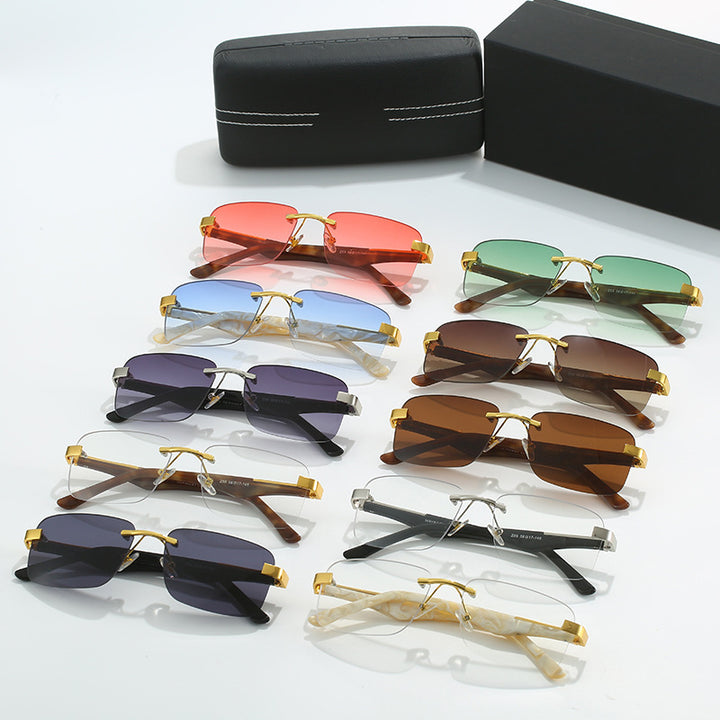 Women’s fashionable half-frame glasses with elegant metal and plastic mix Kalsten
