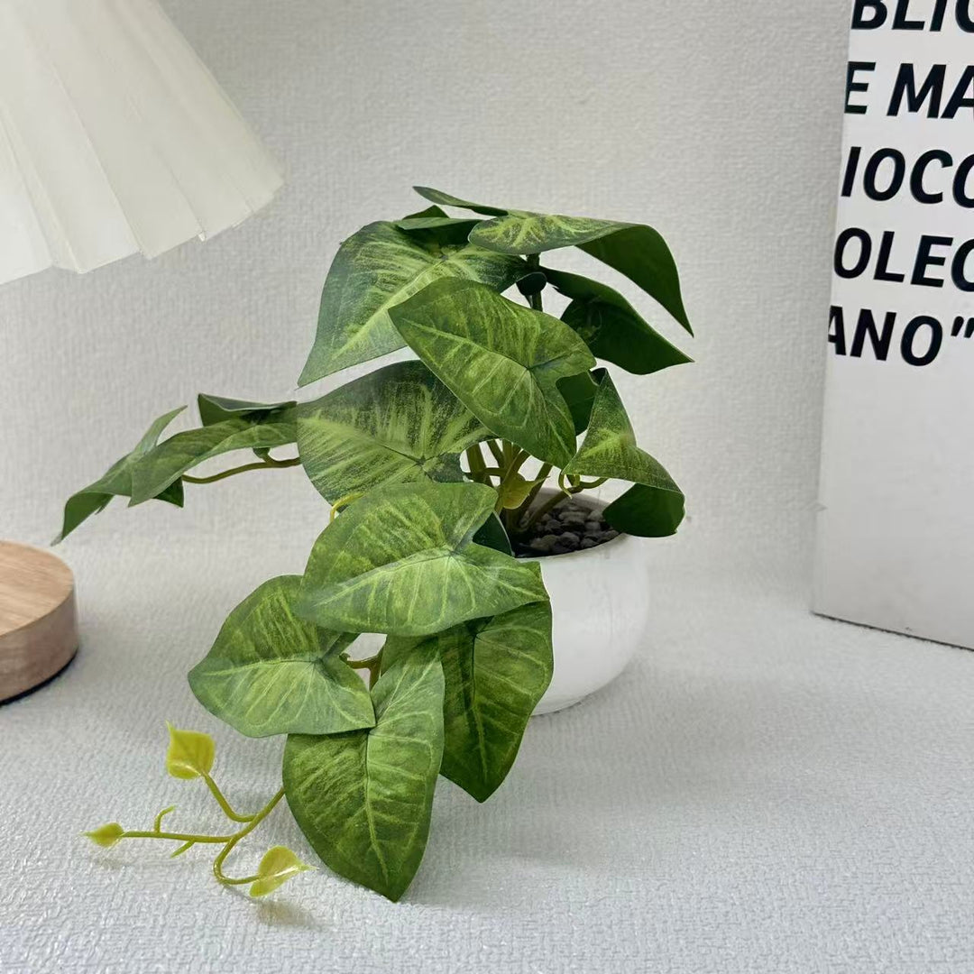 Lifelike Potted Green Plant