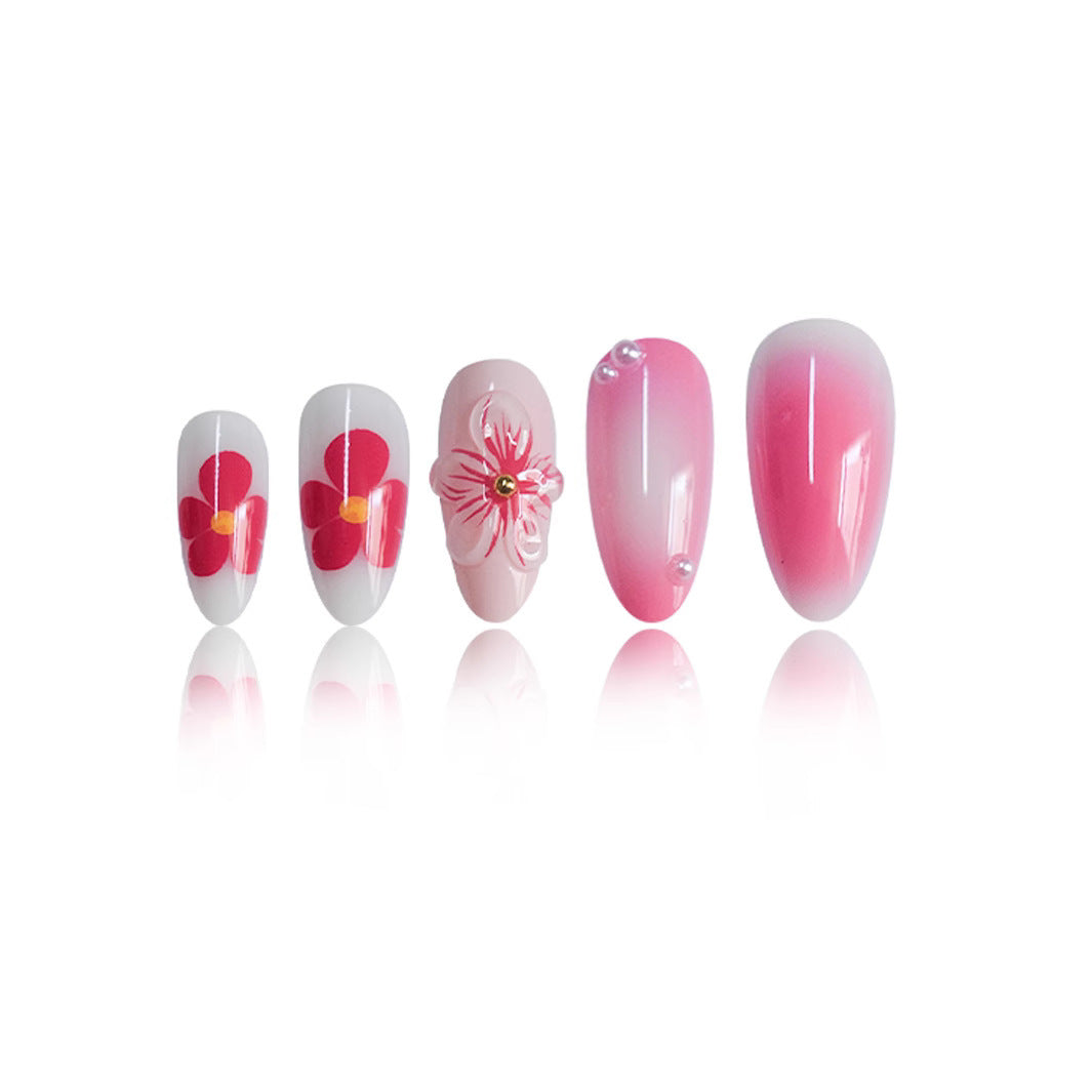Floral Accented Nail Art Kalsten