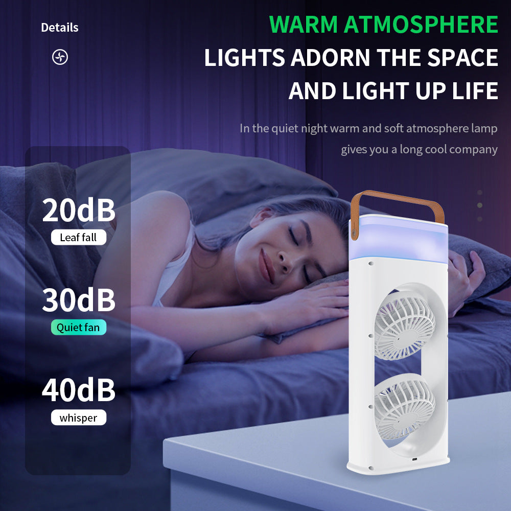 Ladies portable double fan Kalsten