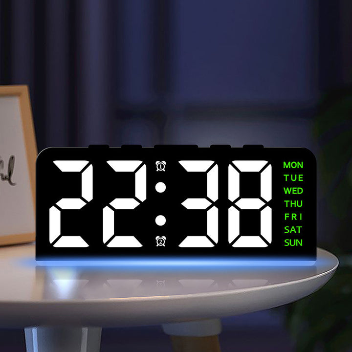 Digital alarm clock with large LED display and multifunctional display Kalsten
