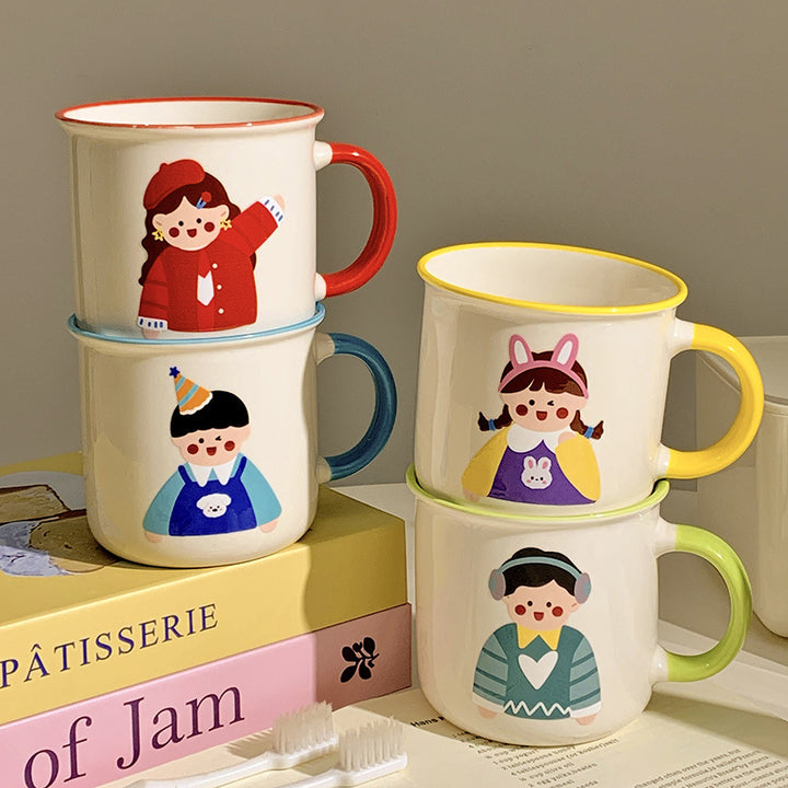 Ceramic mug with playful illustration design Kalsten