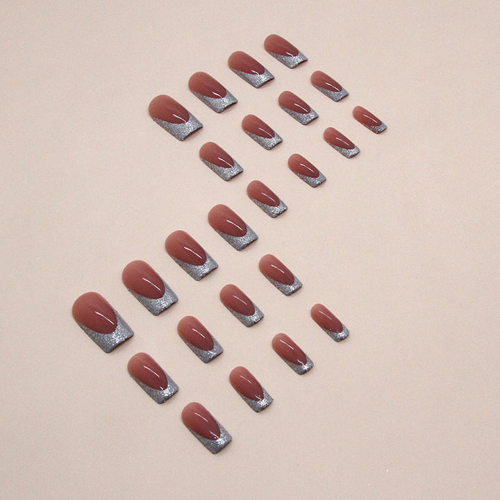 Glittering French Tip Nail Art Kalsten