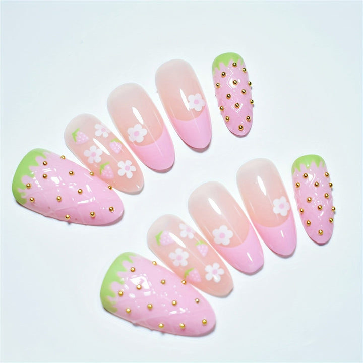 Strawberry-Themed Press-On Nail Set Kalsten
