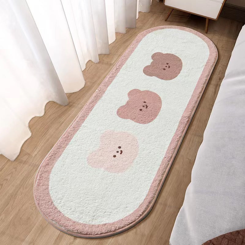 Plush Cartoon Bear-Themed Area Rug