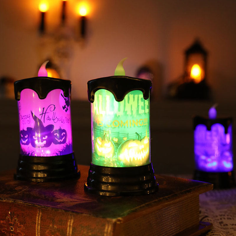 Decorative LED Halloween Candle Set