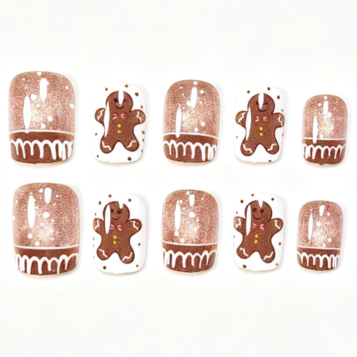 Gingerbread-Themed Nail Art Set Kalsten