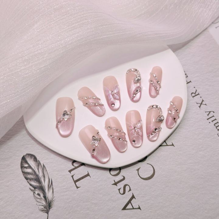 Elegant French Tip Press-On Nails Kalsten